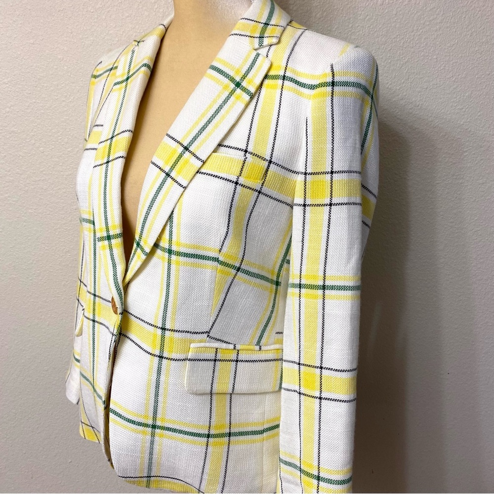 Veronica Beard Schoolboy Windowpane Plaid Blazer … - image 6